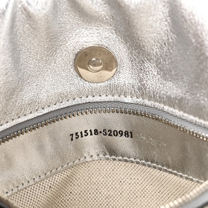 Gucci Sakai Be Green Calfskin Diagonal Stitched Small Blondie Tote Silver 6 of 9