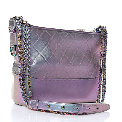 Chanel Iridescent Lambskin Calfskin Quilted Medium Gabrielle Hobo Light Purple 3 of 11