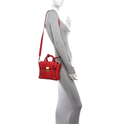 3.1 Phillip Lim Textured Calfskin Mini Pashli Satchel Red 2 of 11