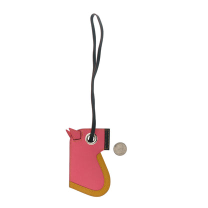 Hermes Epsom Camail Key Holder Rose Azalee Ambre Vert 2 of 5