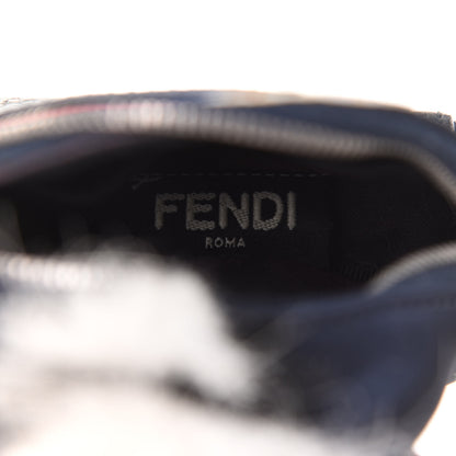 Fendi Nylon Cuoio Romano Nutria Fox Fur Monster Eyes Mini Backpack Charm Blue Black Multicolor 6 of 11