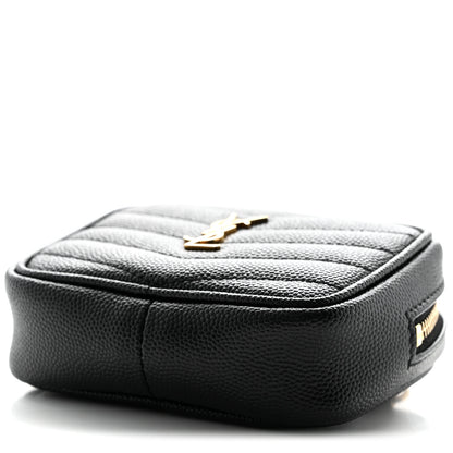 Saint Laurent Grain De Poudre Matelasse Monogram Baby Lou Camera Bag Black 10 of 11