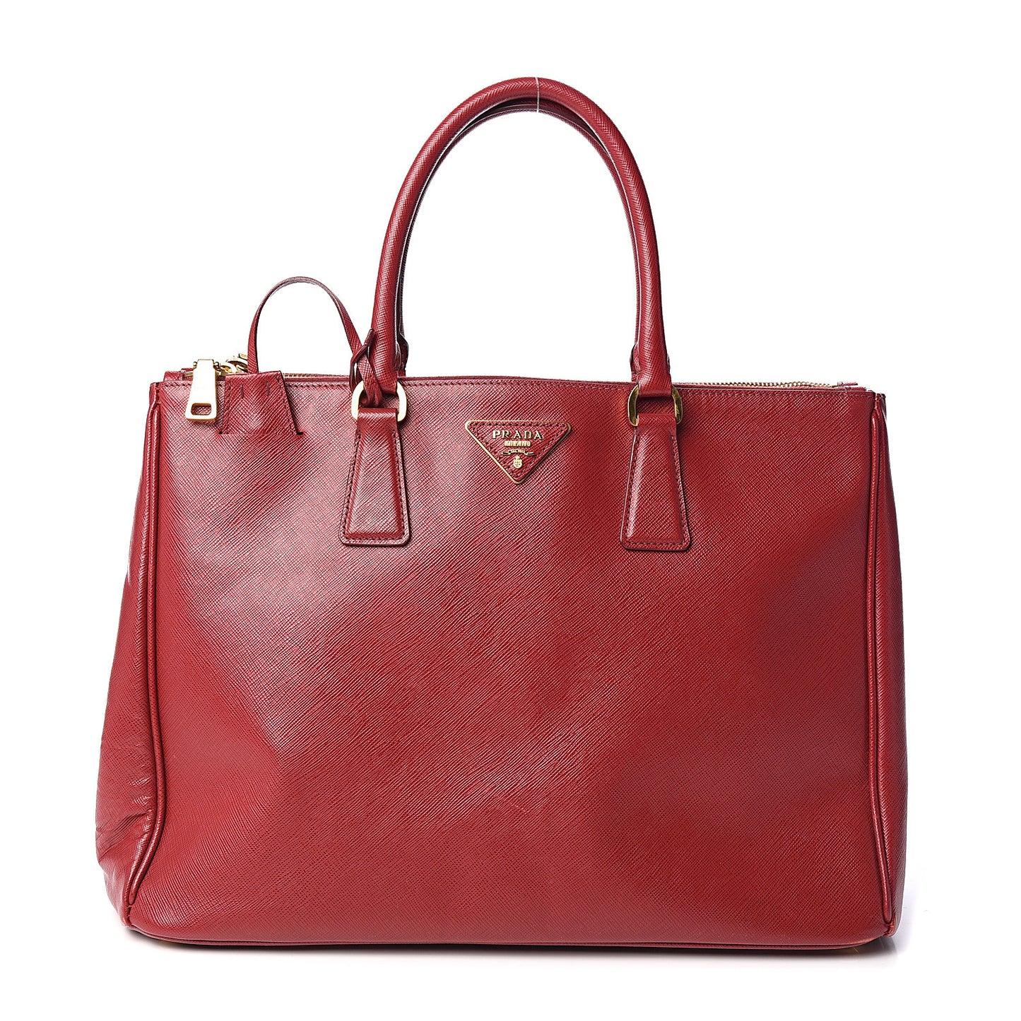 Saffiano Large Galleria Double Zip Tote Fuoco