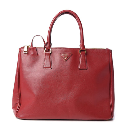 Prada Saffiano Large Galleria Double Zip Tote Fuoco 1 of 13