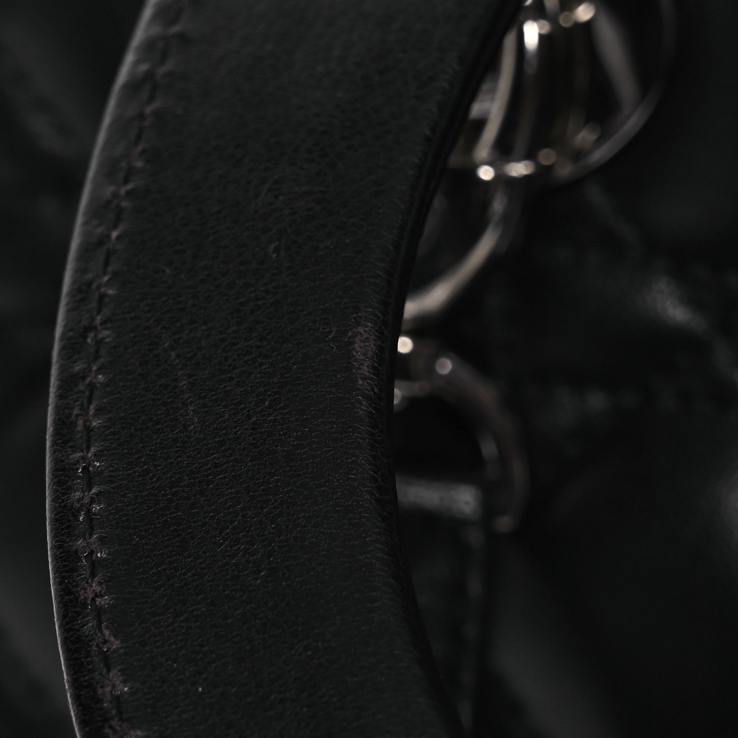 Christian Dior Lambskin Cannage Large Lady Dior Black 11 of 15