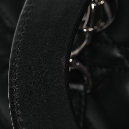 Christian Dior Lambskin Cannage Large Lady Dior Black 11 of 15
