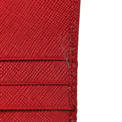 Prada Saffiano Metal Continental Flap Wallet Fuoco 13 of 14