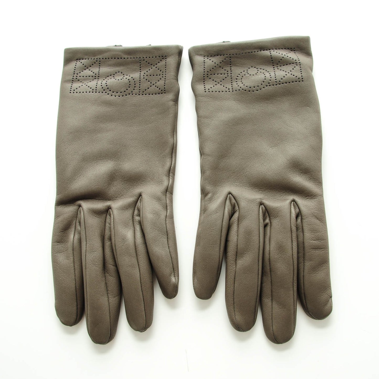 Lambskin Perforated Medor Gloves 7.5 Etain