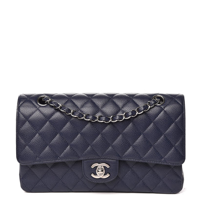 Chanel Caviar Quilted Medium Double Flap Navy 1 of 14