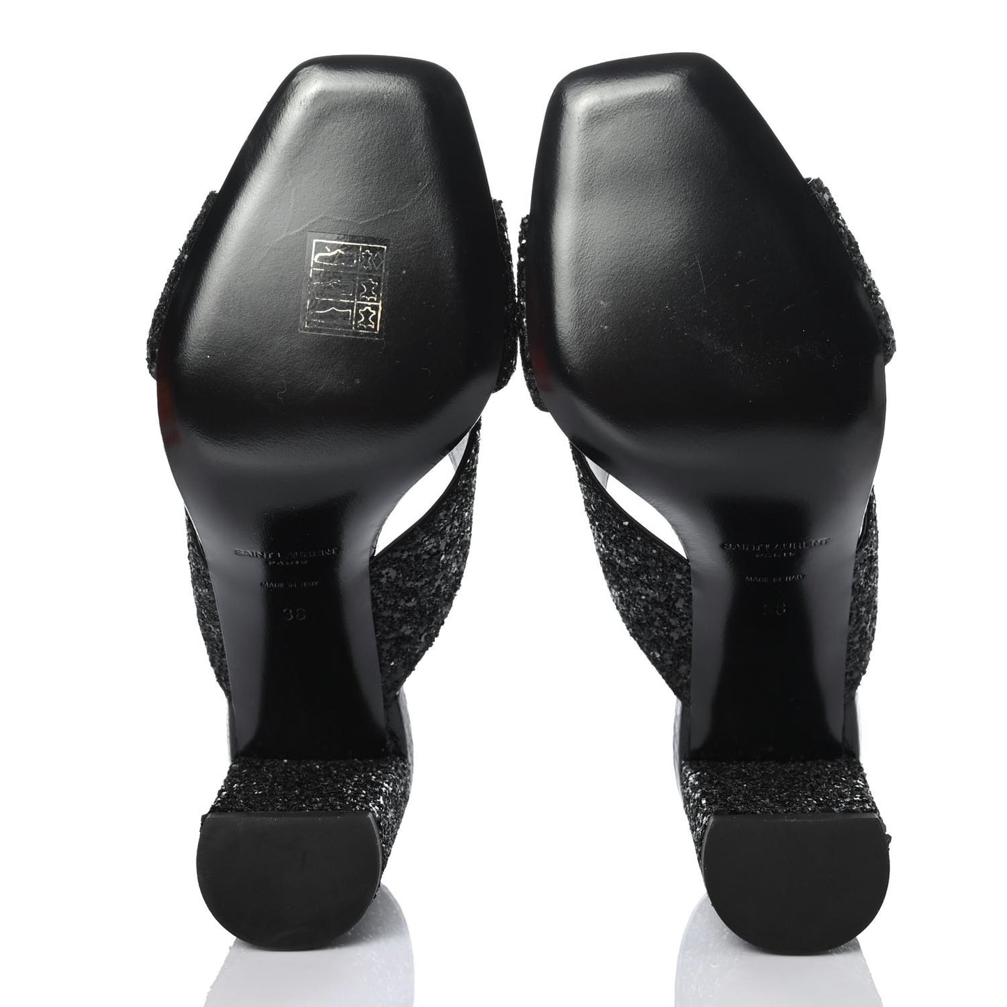Glitter LouLou 95 Mules 38 Black