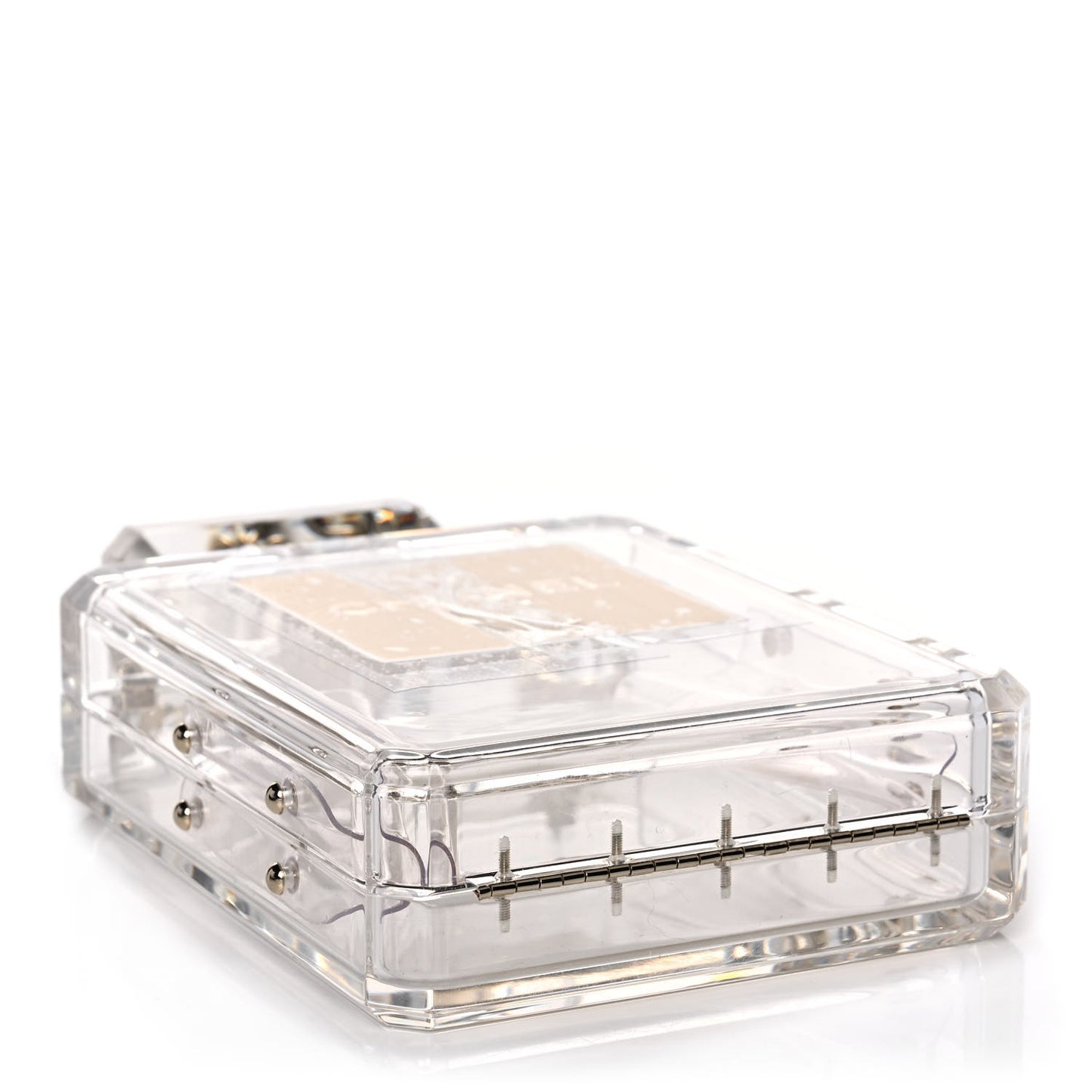 Transluscent Plexiglass Perfume Bottle Clutch