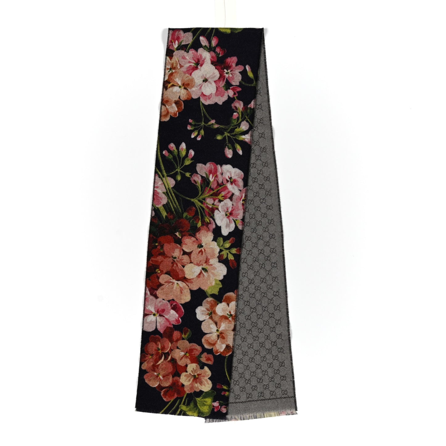 Wool GG Monogram Miniorophin Scarf Black