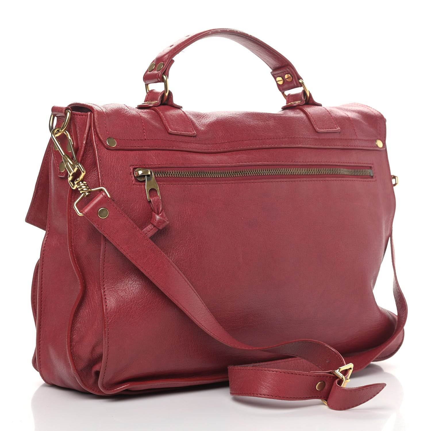 Proenza Schouler Lambskin Large PS1 Satchel Chianti 3 of 13