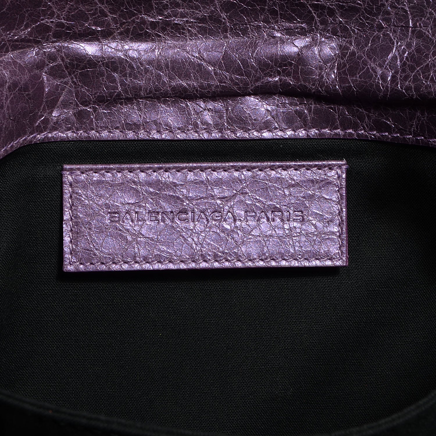 Balenciaga Agneau Envelope Clutch Metallic Purple 6 of 11