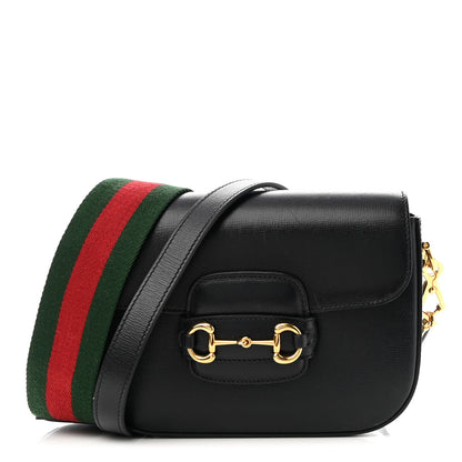 Gucci Azalea Calfskin Web Mini Horsebit 1955 Shoulder Bag Black 1 of 10