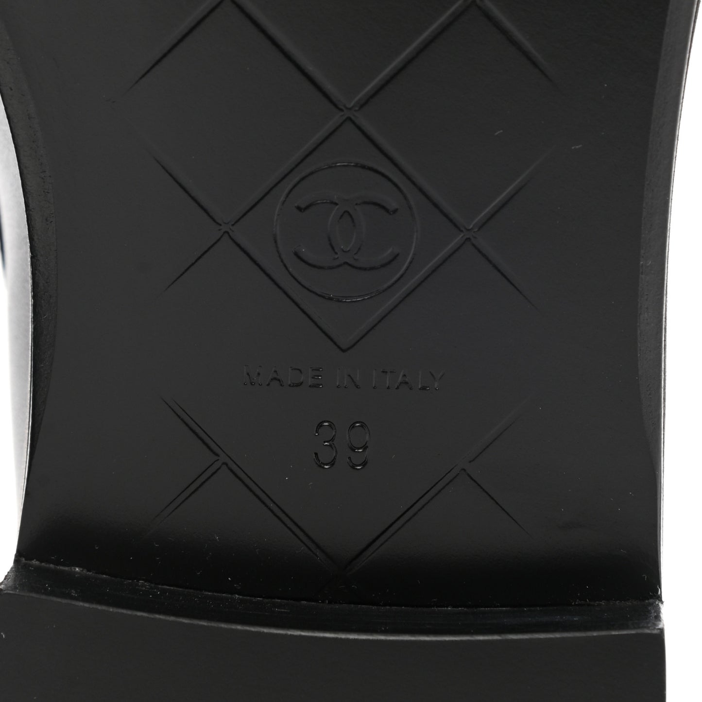 Lambskin Quilted CC Turnlock Loafers 39 Black