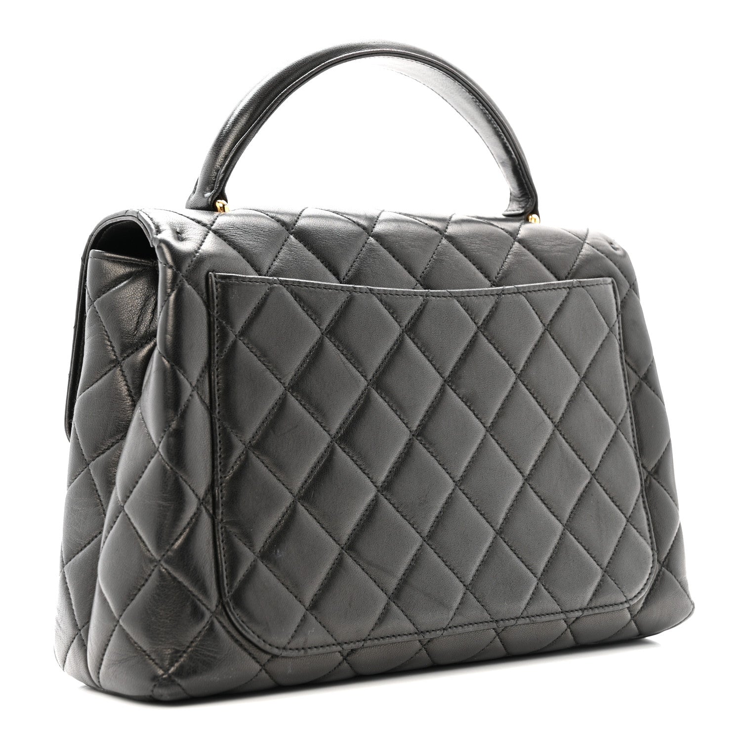 Chanel Lambskin Quilted Medium Kelly Flap Bag Black 3 of 13