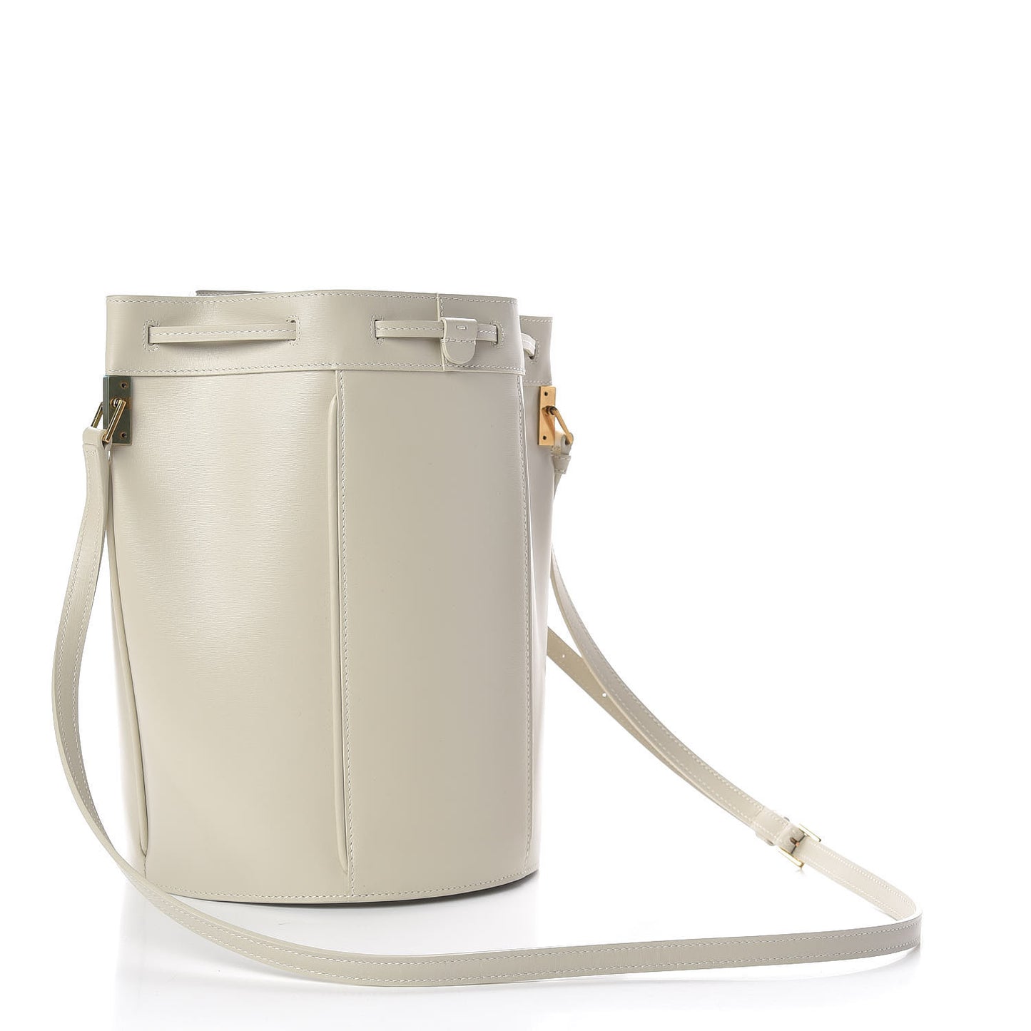 Smooth Calfskin Medium Talitha Bucket Bag Vintage White