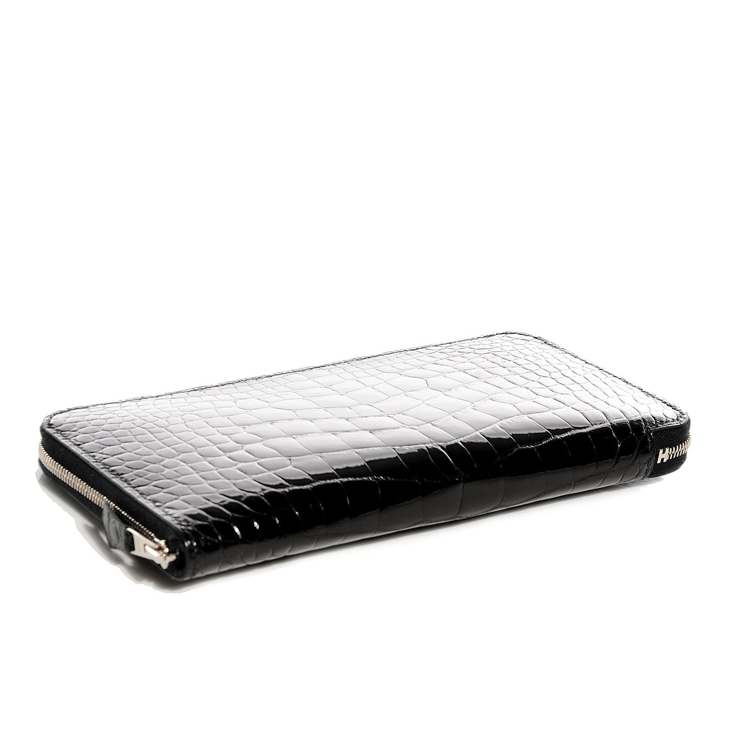 Shiny Alligator Azap Wallet Black