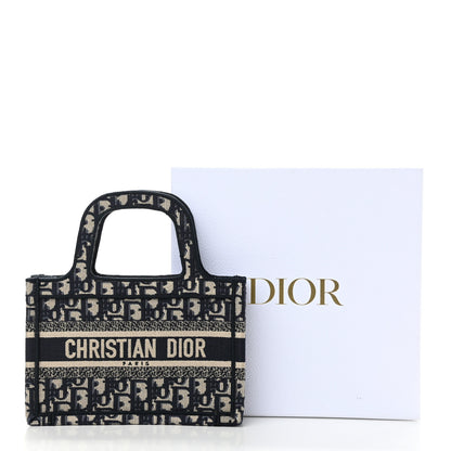 Christian Dior Oblique Mini Book Tote Blue Multicolor 10 of 10