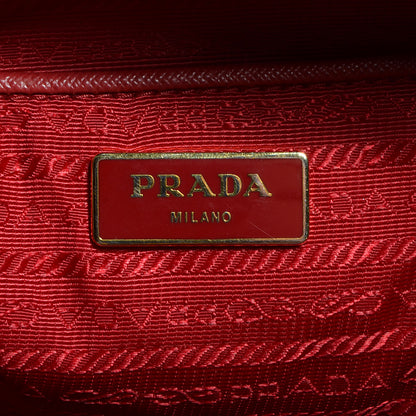 Prada Saffiano Lux Large Double Zip Tote Fuoco 8 of 12