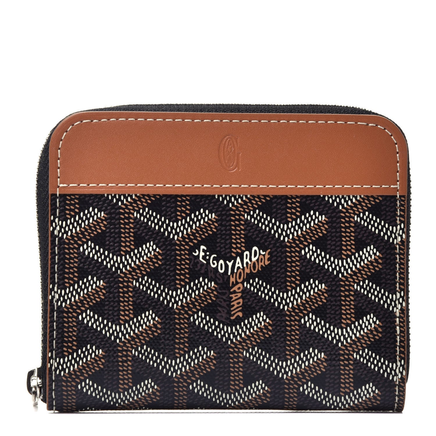 Goyard Goyardine Matignon PM Wallet Black Gold 1 of 8