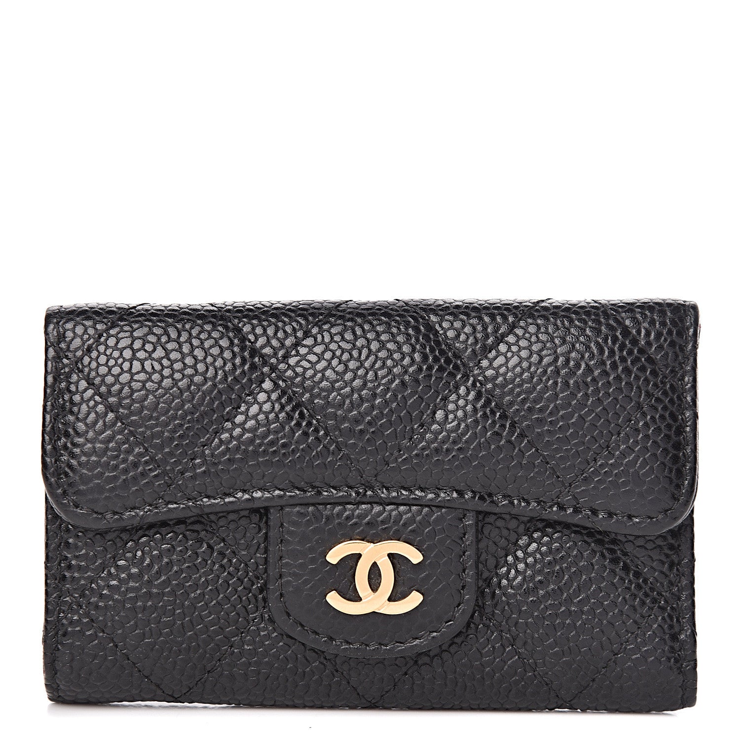 Chanel Caviar Quilted 6 Key Holder Black 1 of 9
