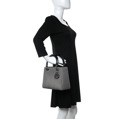 Christian Dior Patent Canvas Medium Lady Dior Black 2 of 9