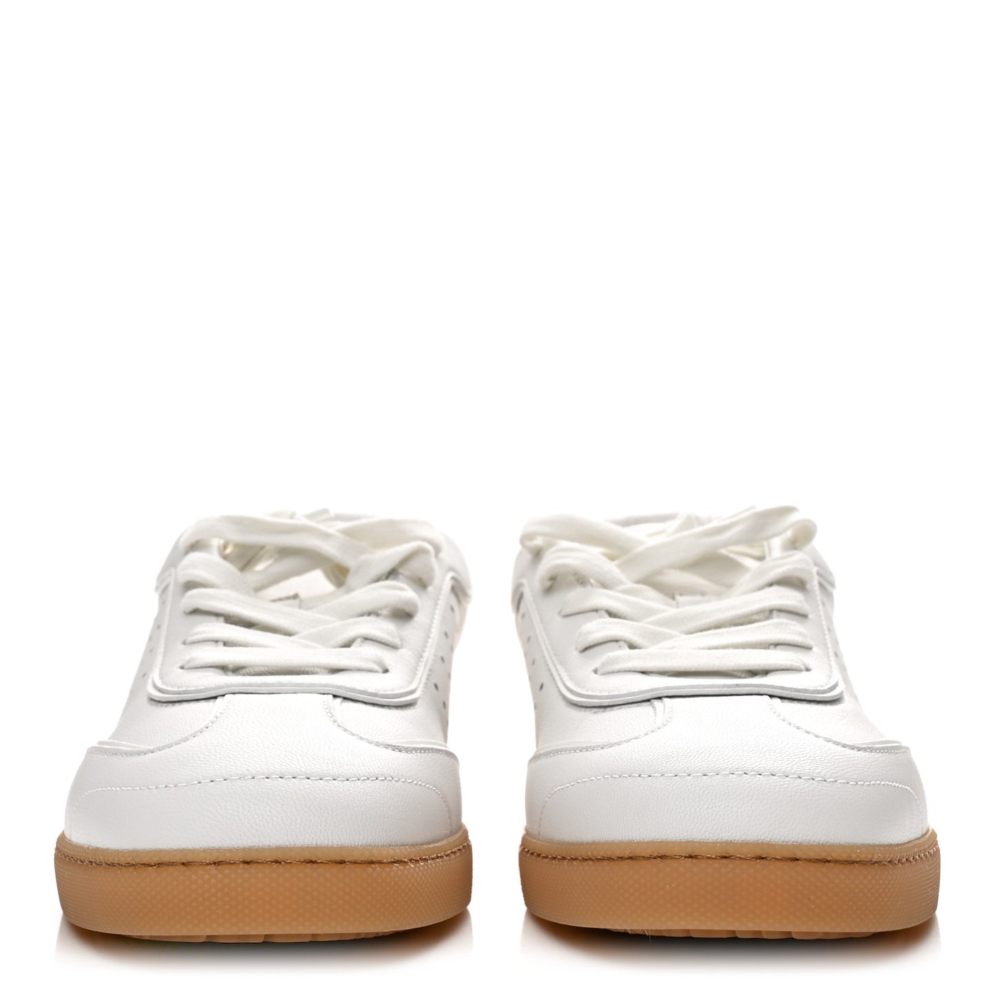 Sport Goatskin Calfskin Match Sneakers 38.5 White