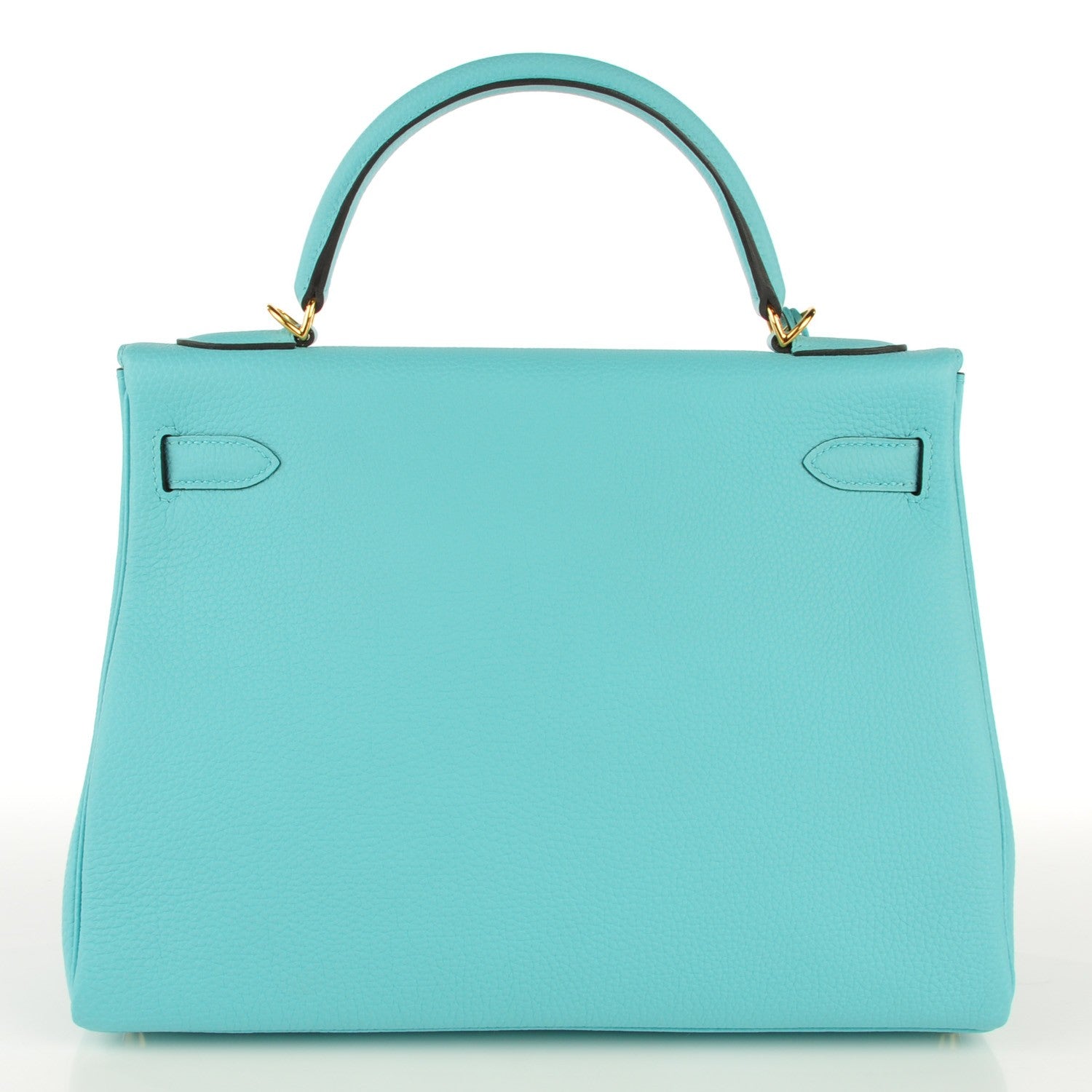 Hermes Togo Kelly Retourne 32 Bleu Atoll 4 of 24