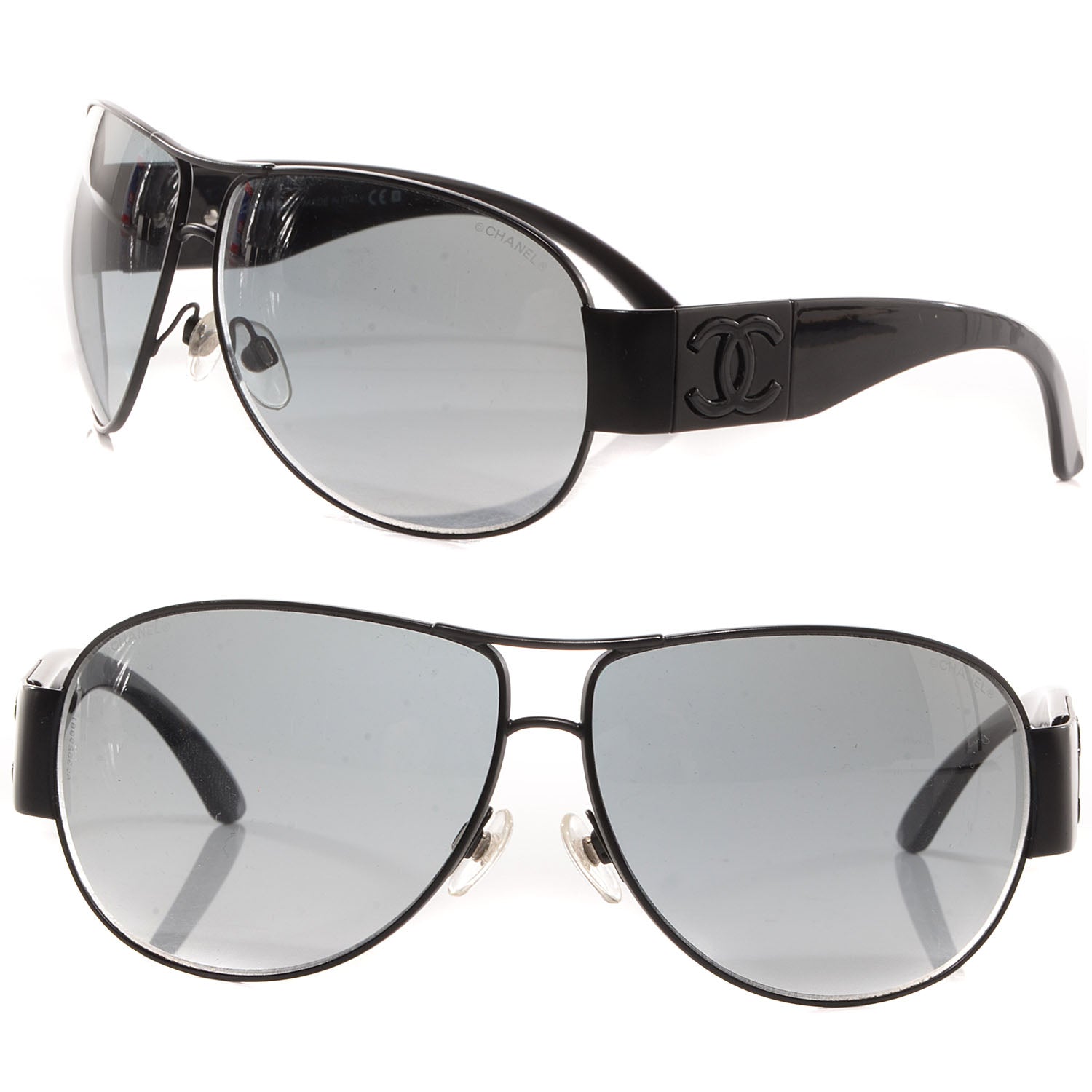 Chanel Aviator Sunglasses 4128 Black 1 of 4