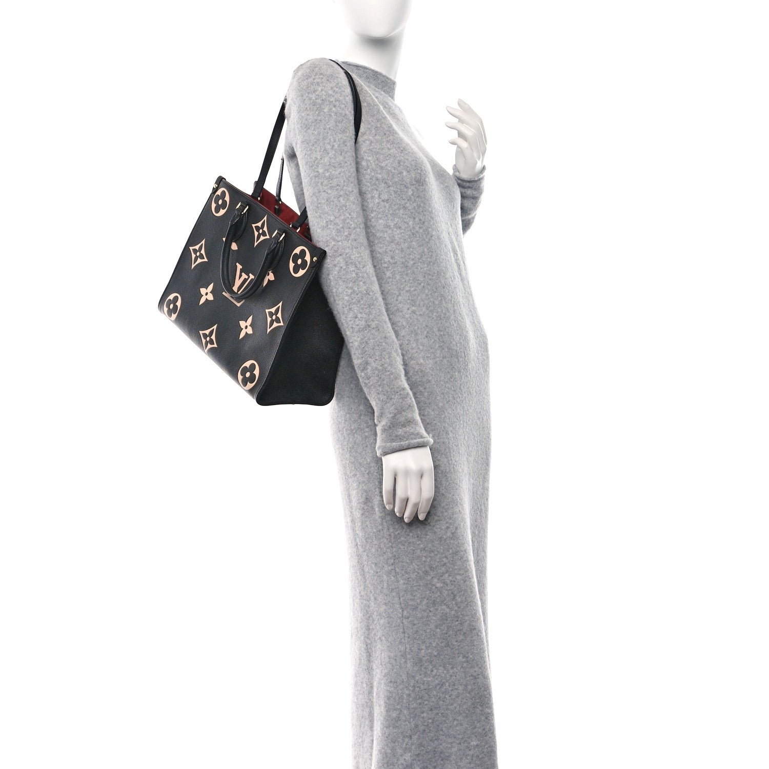 Louis Vuitton Empreinte Monogram Giant Onthego MM Black Beige 2 of 9