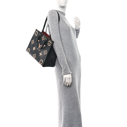 Louis Vuitton Empreinte Monogram Giant Onthego MM Black Beige 2 of 9