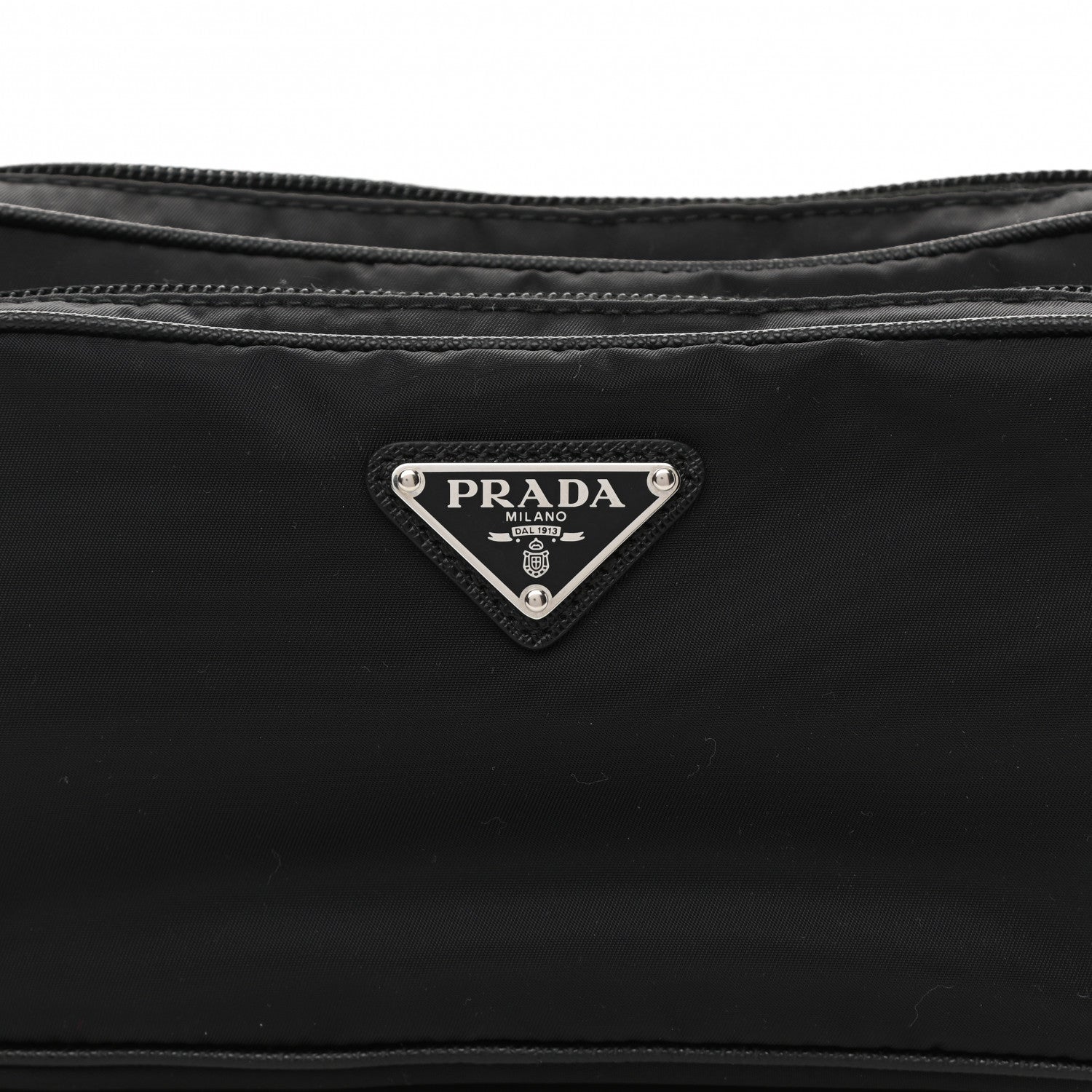 Prada Tessuto Nylon Saffiano Belt Bag Black 7 of 9