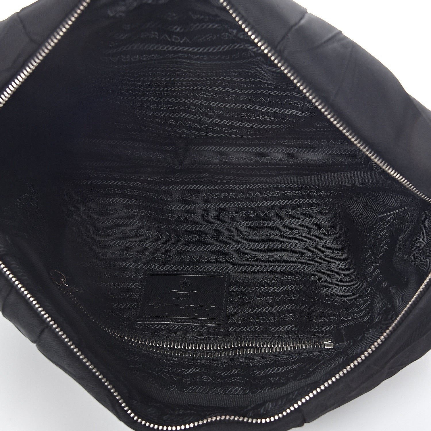 Prada Nylon Tessuto Impuntu Quilted Shoulder Bag Black 4 of 8