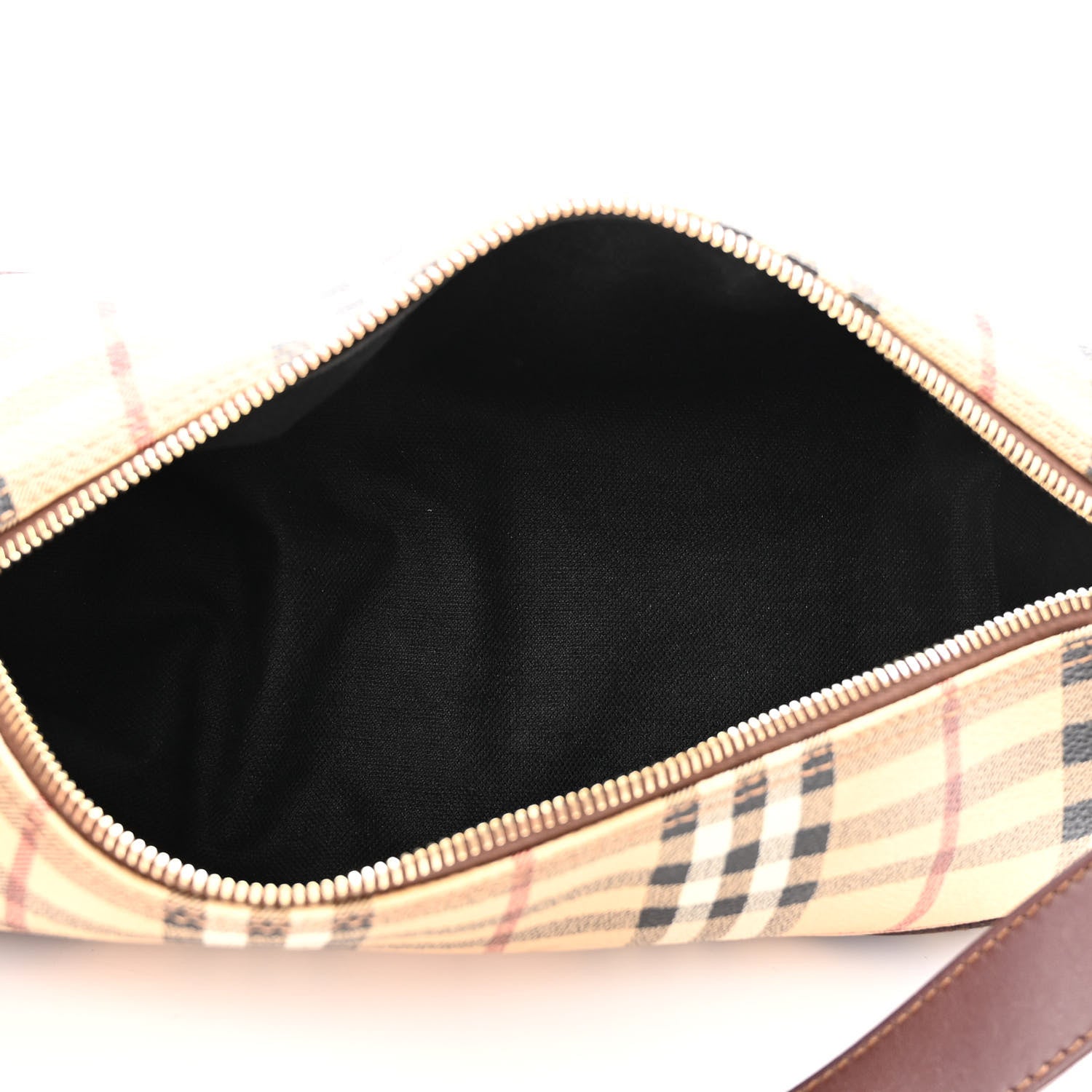 Burberry Haymarket Check Barrel Bag Brown 4 of 9