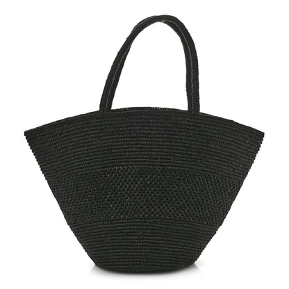 The Row Raffia Emilie Tote Bag Black 1 of 11