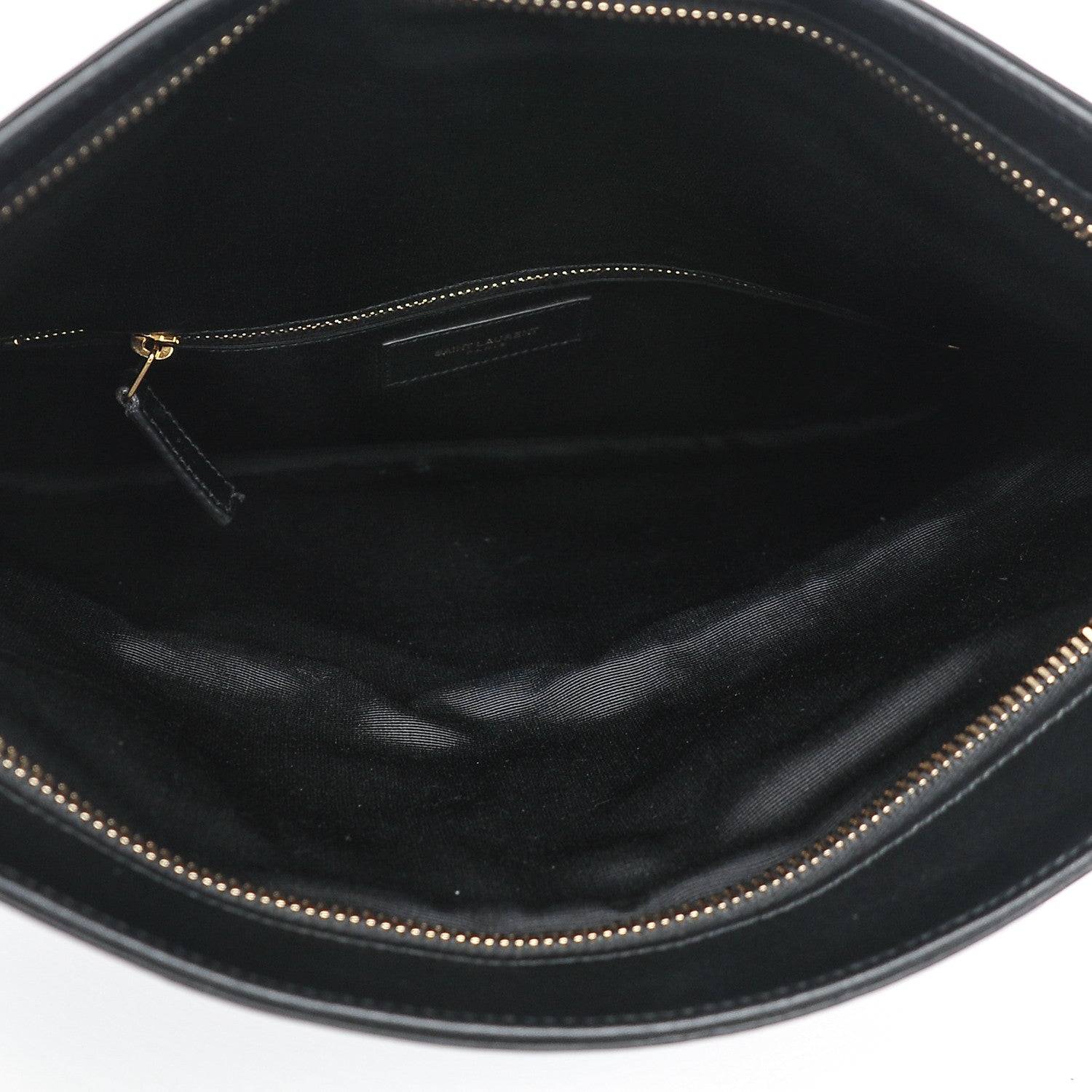 Saint Laurent Smooth Calfskin Letters Fold-Over Clutch Black 5 of 6