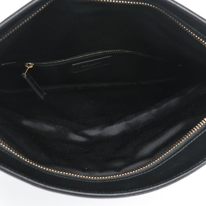 Saint Laurent Smooth Calfskin Letters Fold-Over Clutch Black 5 of 6