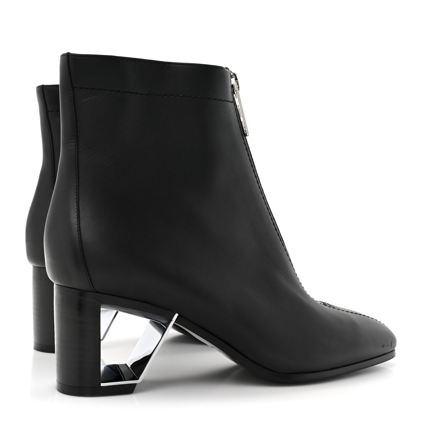 Calfskin Becky Ankle Boots 37.5 Black