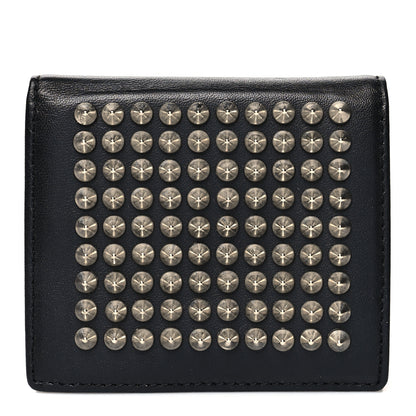 Christian Louboutin Calfskin Spiked Bi-Fold Wallet Black 1 of 11