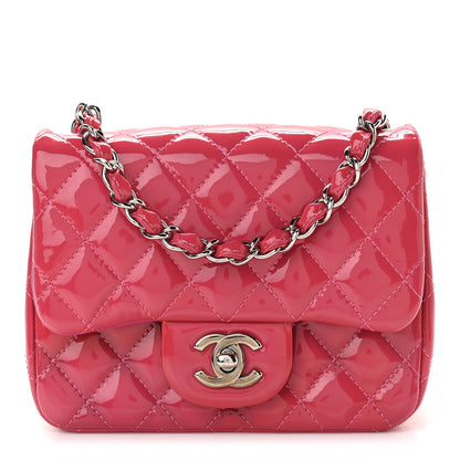 Chanel Patent Quilted Mini Square Flap Pink 1 of 9