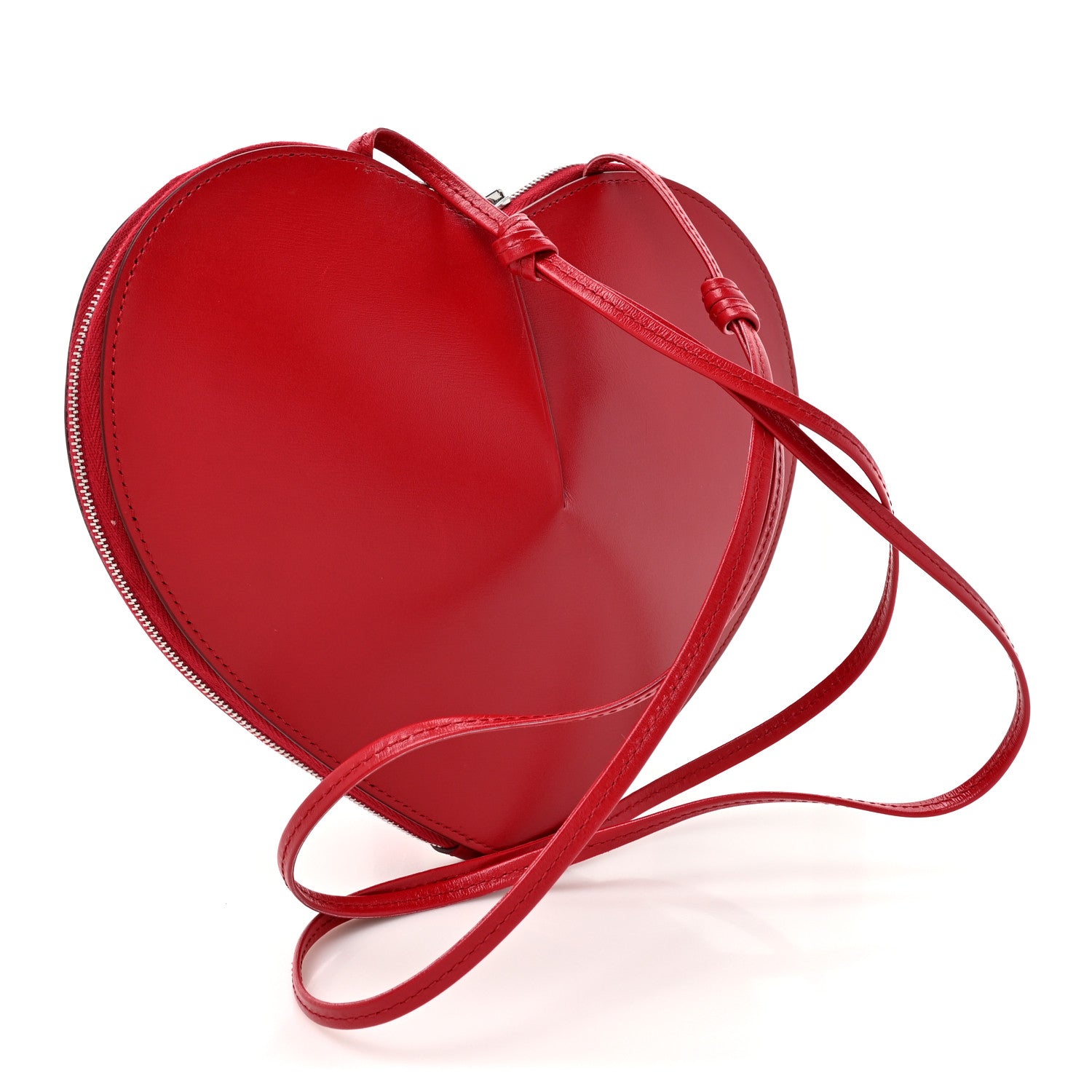 Alaia Lux Calfskin Le Coeur Bag Lacquer Red 3 of 10