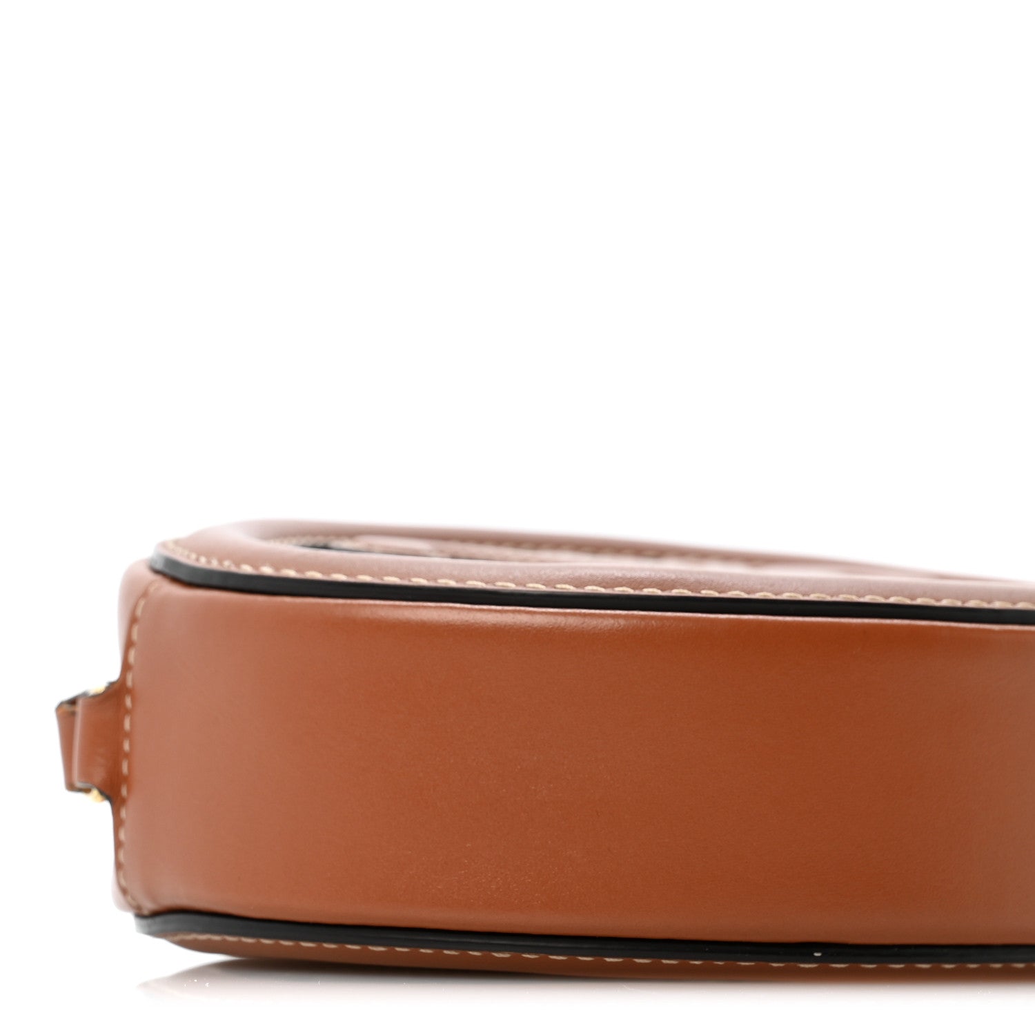 Celine Smooth Calfskin Cuir Triomphe Oval Bag Tan 10 of 13