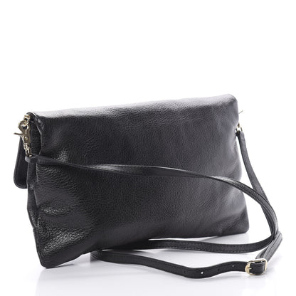 Balenciaga Chevre Gold Metallic Edge Hardware Envelope Clutch Black 3 of 10