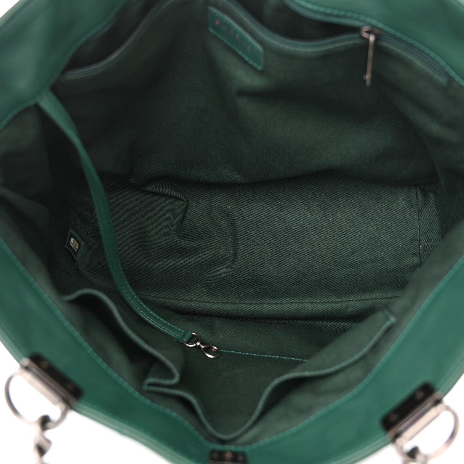Chanel Calfskin Quilted Large Shopping In Chains Tote Green 5 of 11
