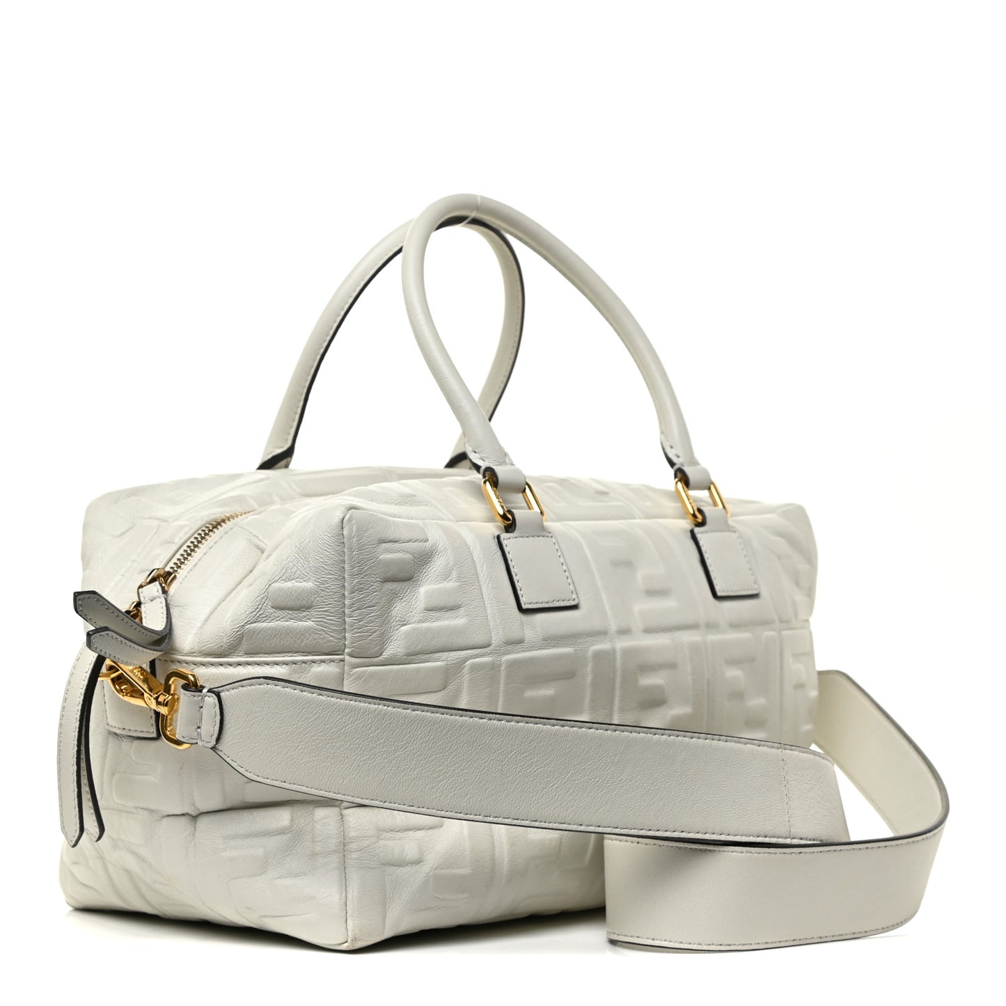 Nappa FF 1974 Embossed Small Boston White