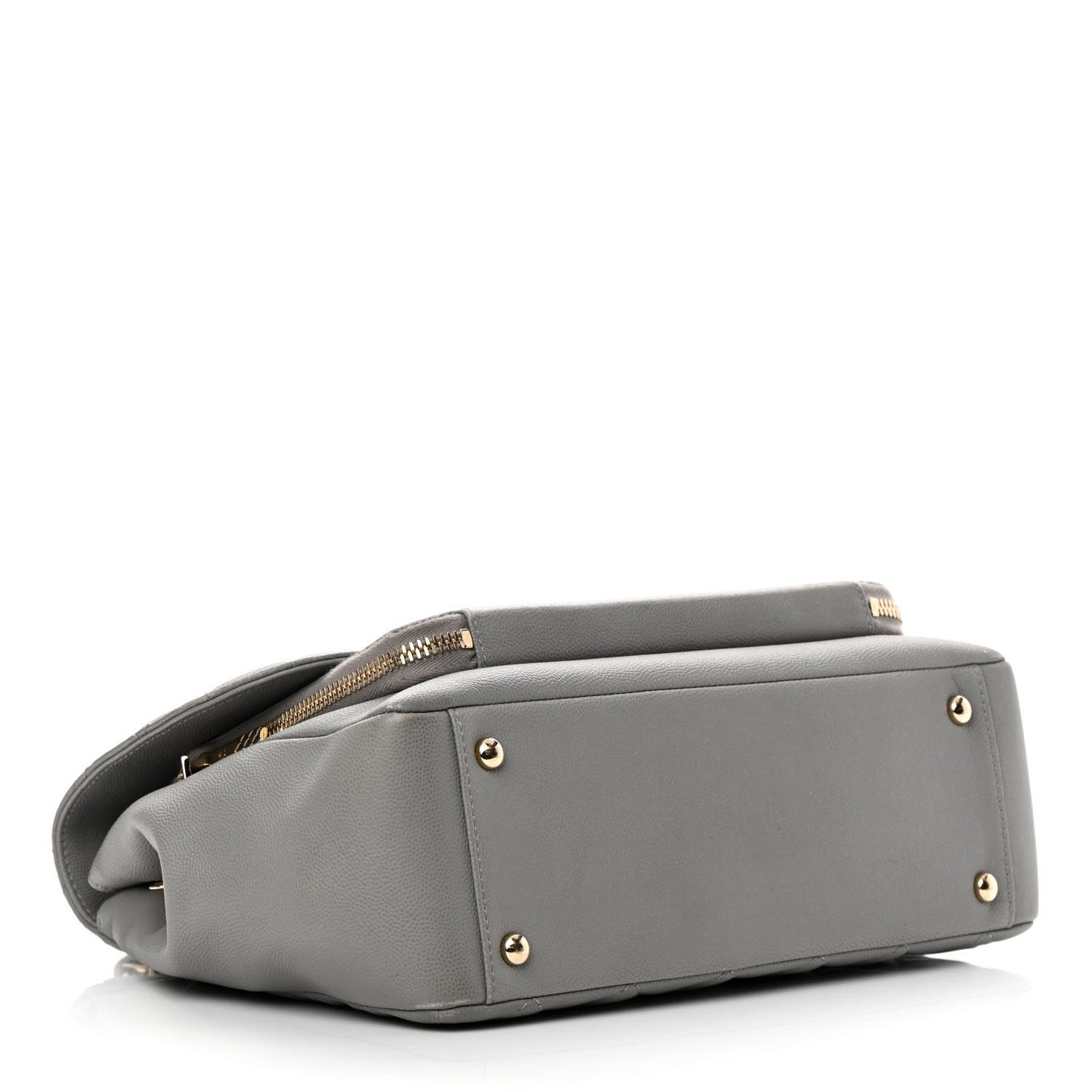 Caviar Quilted Large Business Affinity Flap Grey