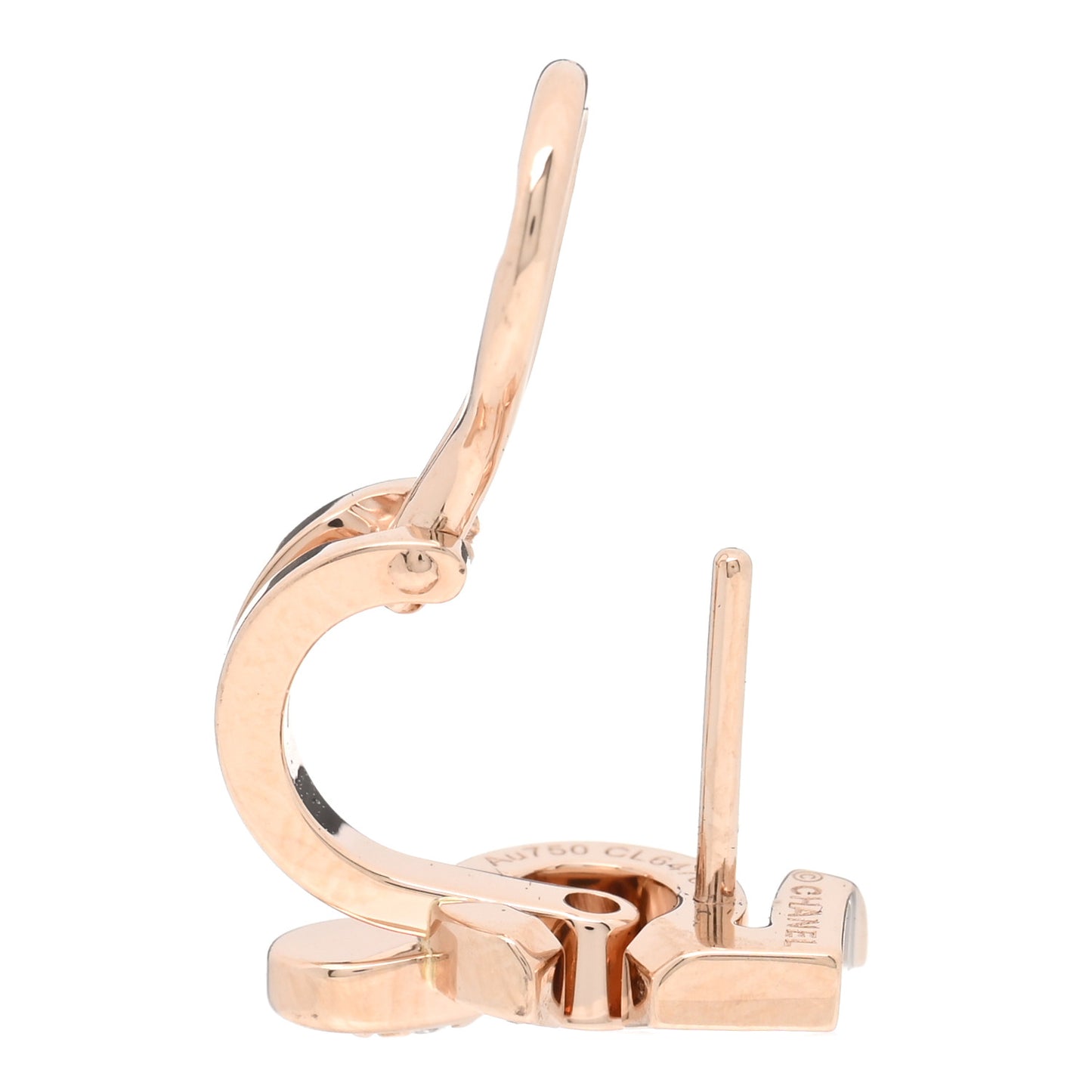 18K Beige Gold Diamond Eternelle No.5 Single Earring