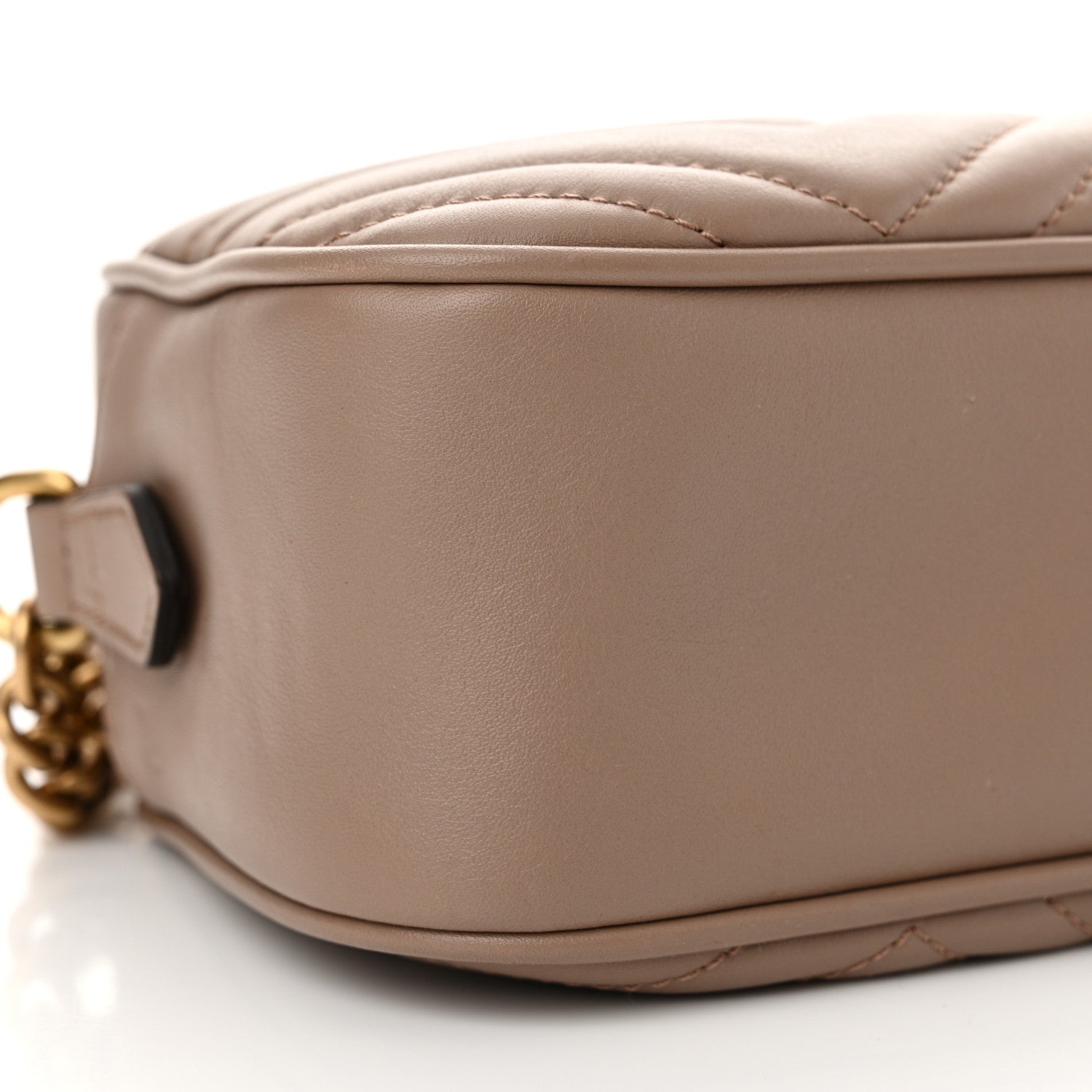 Gucci Calfskin Matelasse Small GG Marmont Chain Shoulder Bag Porcelain Rose 9 of 10